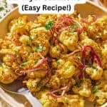 Air fryer cauliflower pin image 2.