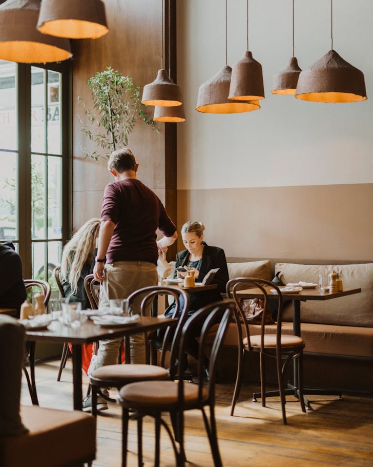 Inside Andiamo, one of Auckland's best Italian restaurants. 