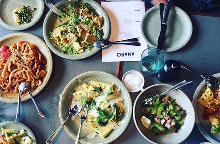 A selection of dishes from Amano, one of Auckland's best Italian restaurants. 