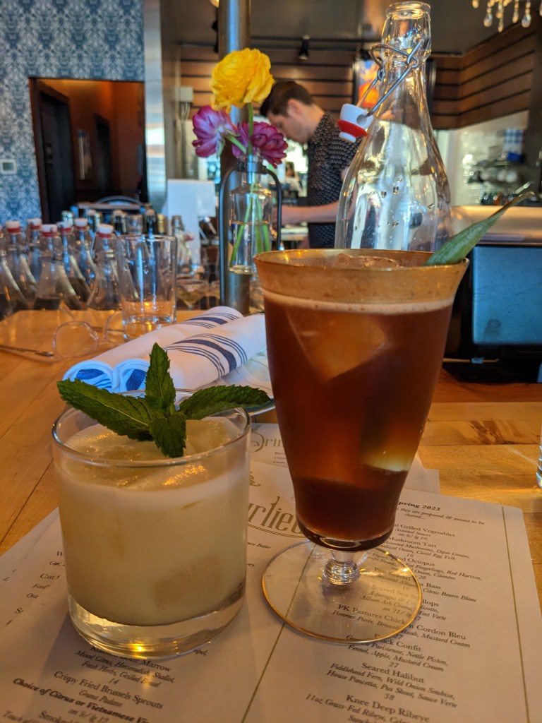 2 cocktails from Bar Purlieu