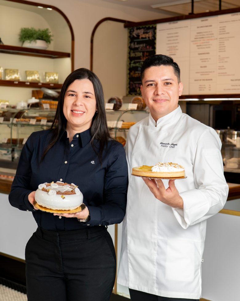 General Manager Juliana Villa Garcia and Executive Pastry Chef Leonardo Argoti of Bijoux French Pastry