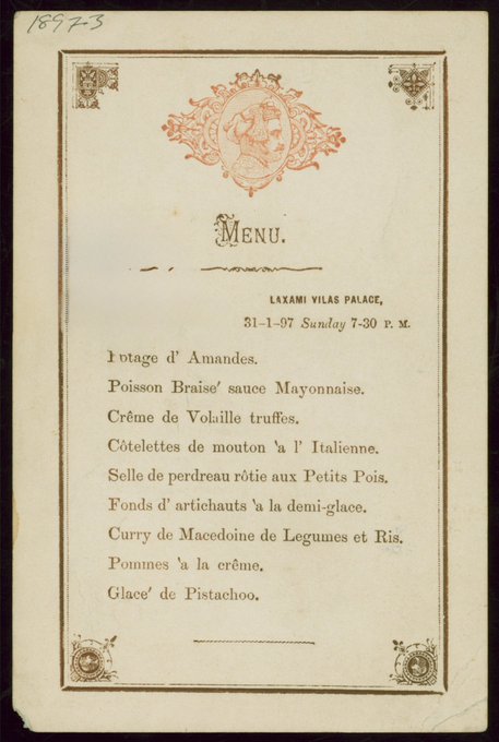 Neha Vermani, a historian specializing in Mughal South Asia, recently offered a fascinating glimpse into nearly 130-year-old culinary history. While exploring archival records on food practices and material culture, she discovered a menu dated January 31, 1897, from a dinner hosted by the Maharaja of Baroda in honour of the Maharaja Scindia of Gwalior.