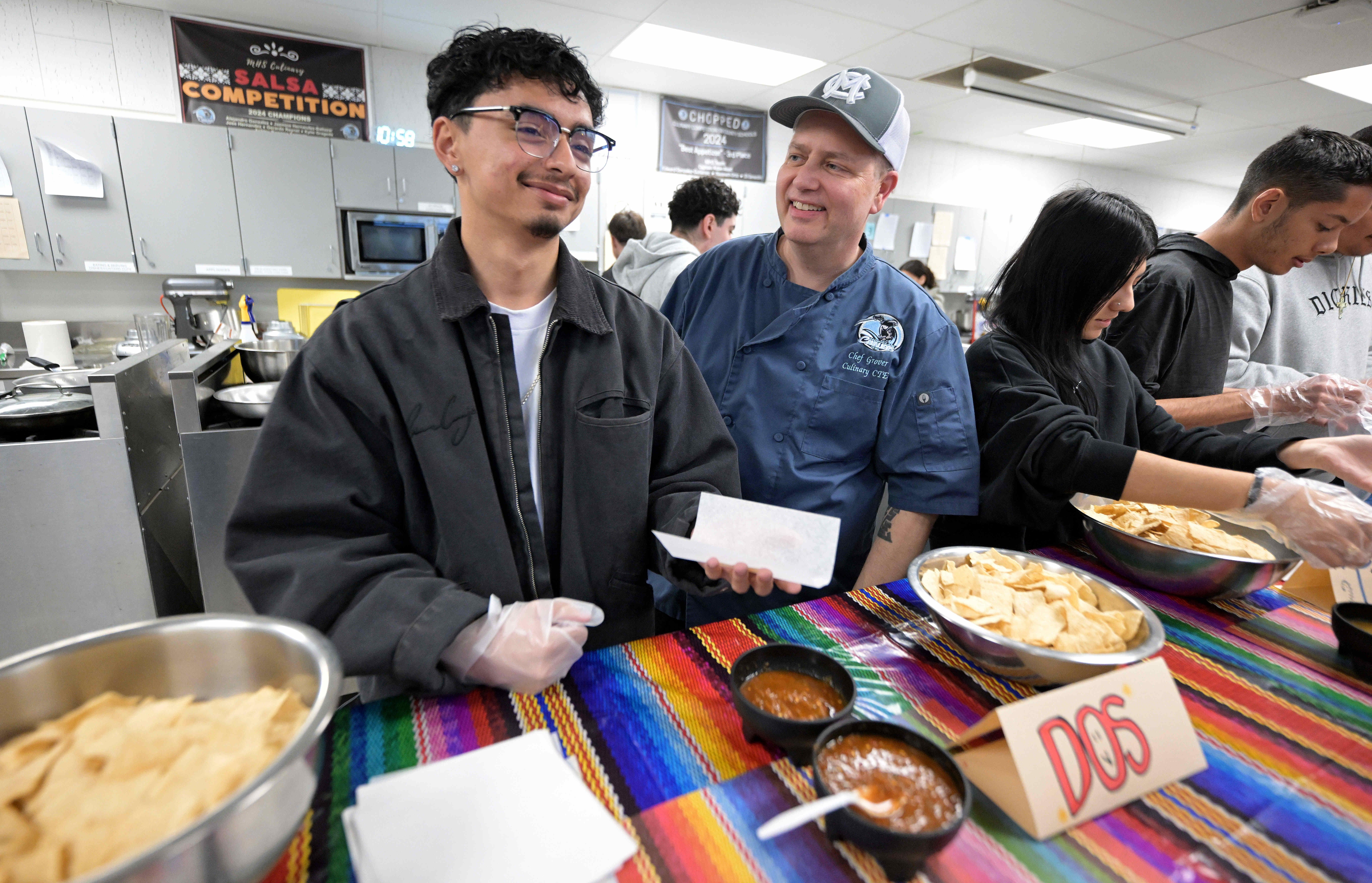 Montclair High School culinary arts program chef and teacher Michael...