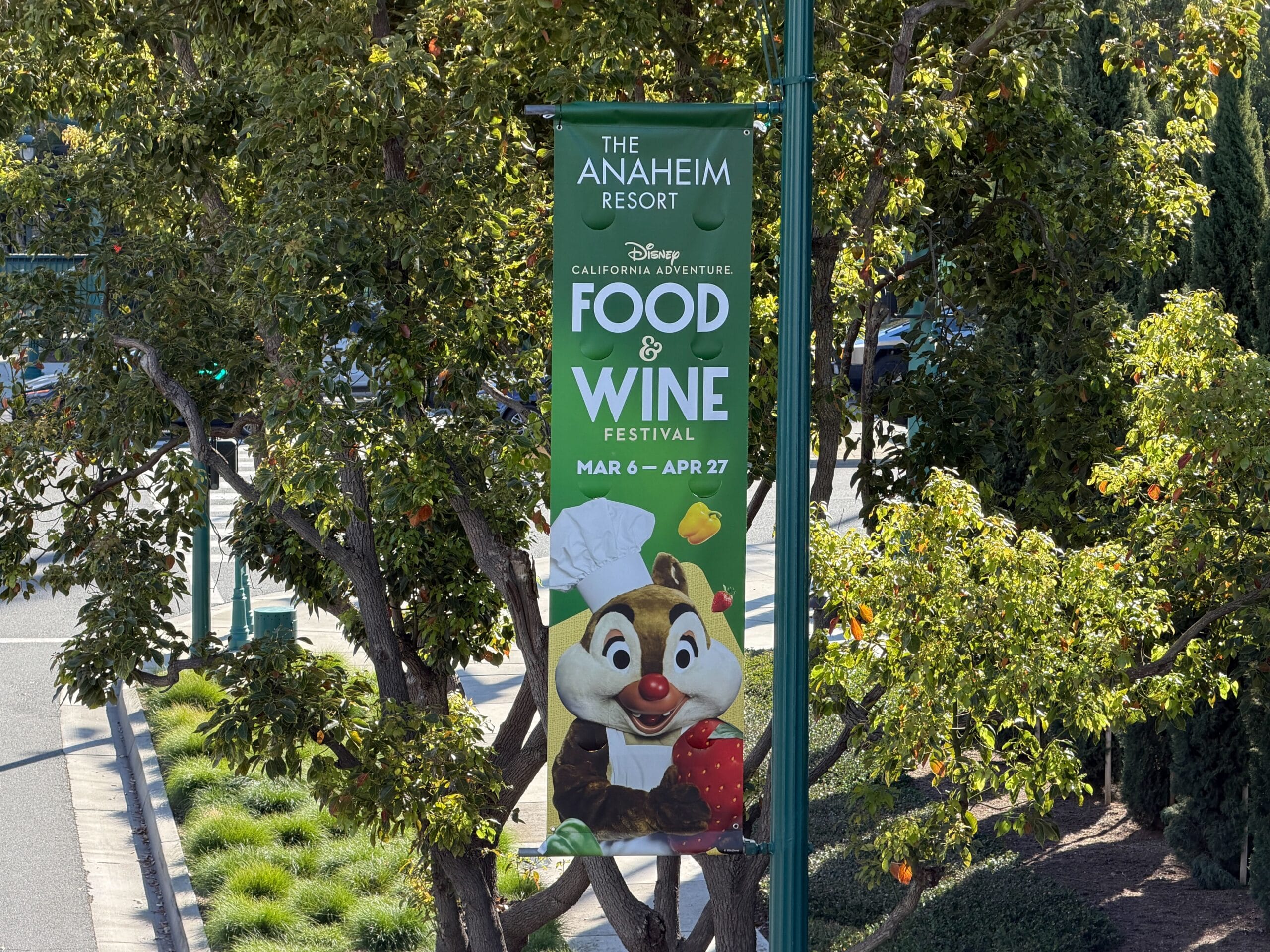 2026 Disney California Adventure Food & Wine Festival street banner