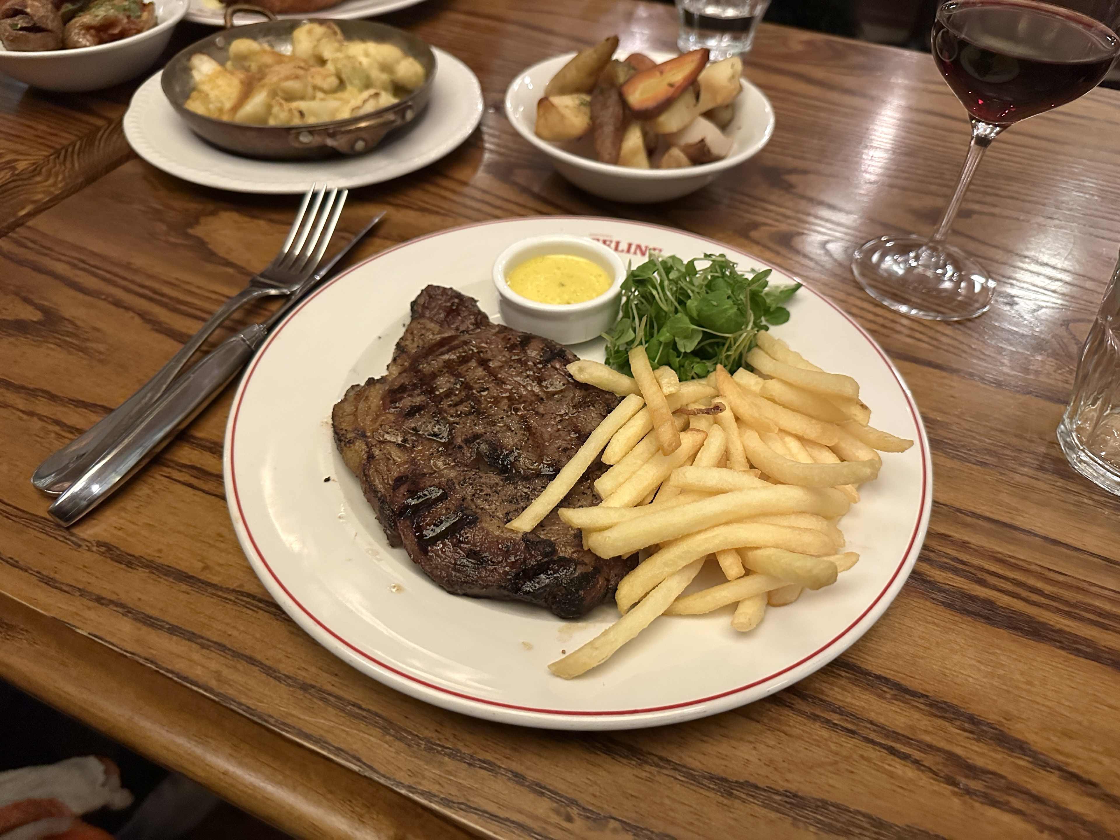 The steak frites at Marceline.
