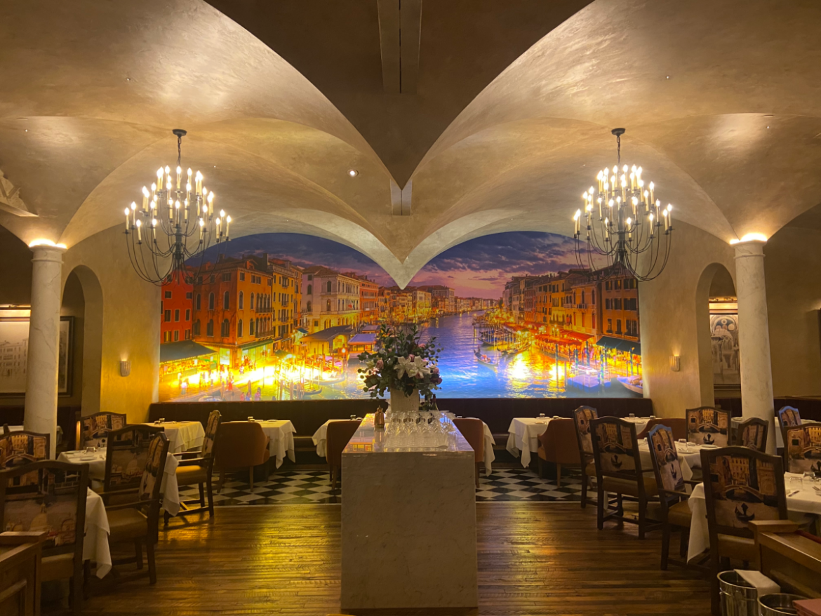 Cassidy Johnson / Advance-Titan - The dinning room at the Truffle Pig sits lined with tables. The Truffle Pig is an Italian restaurant, with Chef Cristiano Bassani providing dishes from Bergamo, Italy.