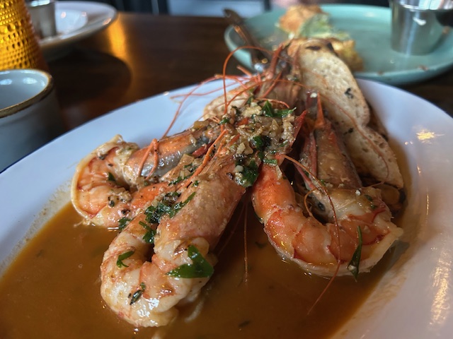 Gambas al ajillo â head-on prawns, garlic, chili flakes, paprika...