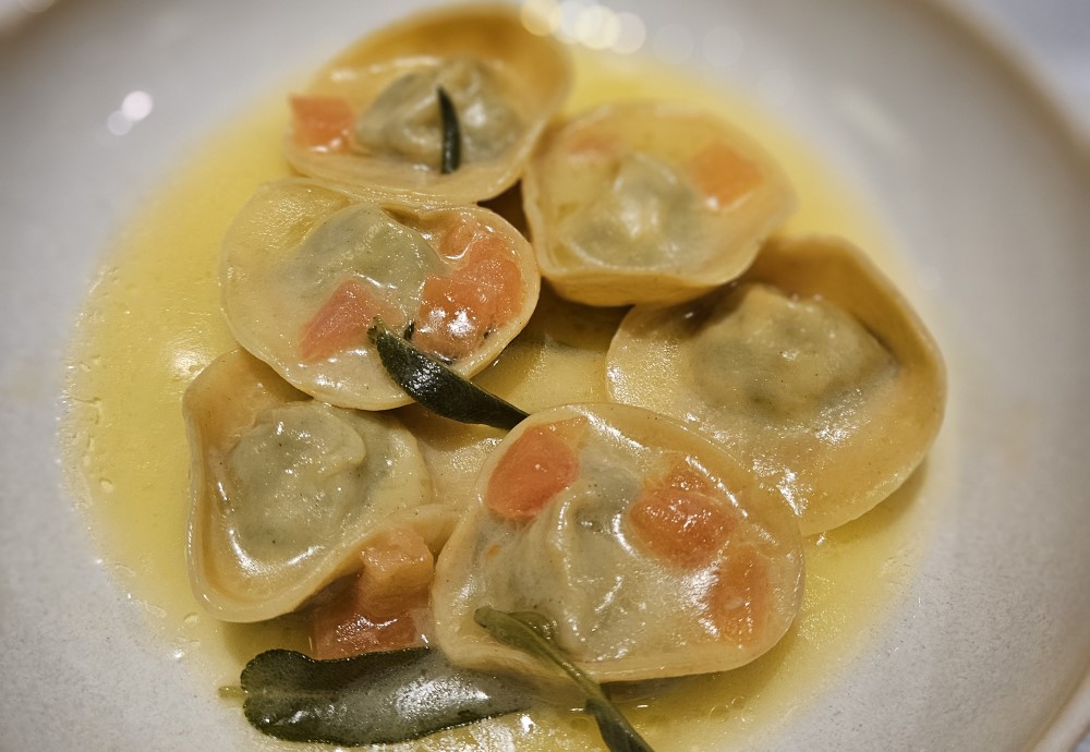 tortelloni with ricotta and spinach at the med yacht club