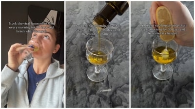 The lemon olive oil shot trend was highlighted in an Instagram post by content creators Kateri and Isabelle (the duo behind Everything Krause). (Instagram/ everythingkrause)