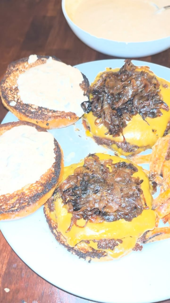 Made some smash burgers