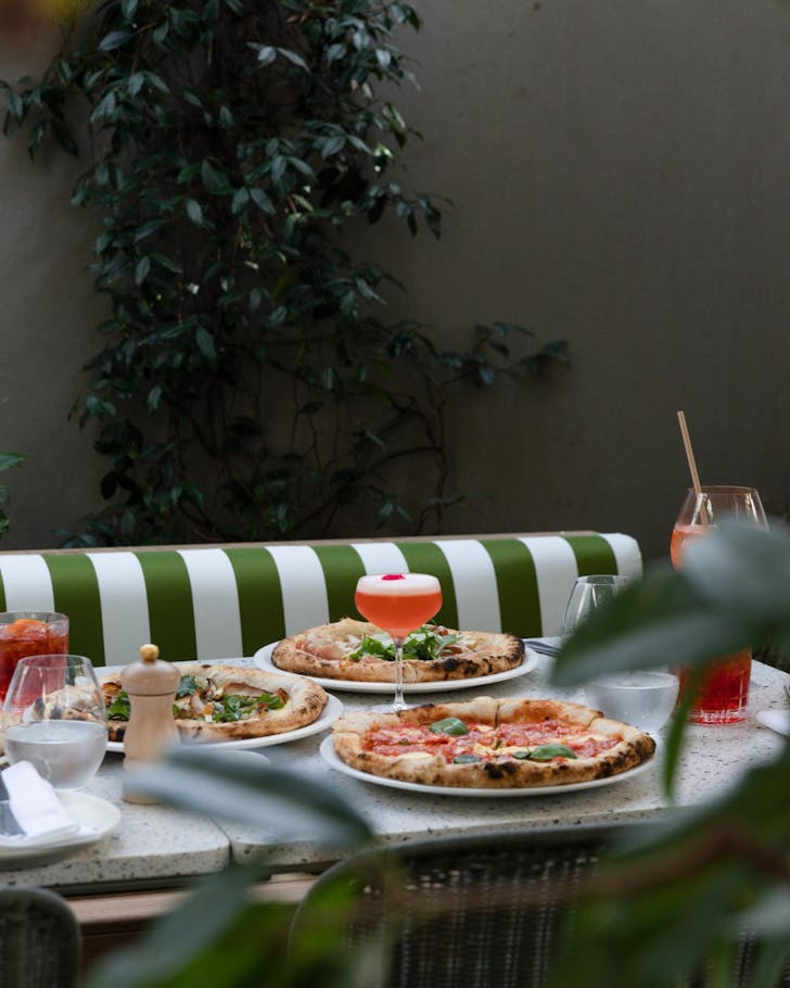 Pizza and cocktails from Non Solo Pizza, one of Auckland's best Italian restaurants. 