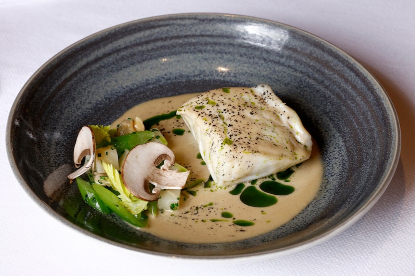 Halibut with celeriac confit and champagne sauce is one of the new menu items taking Georgie...