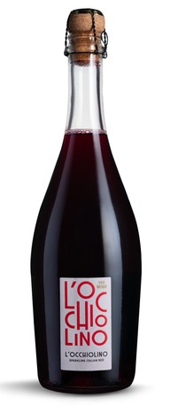 L'Occhiolino sparkling red wine bottle