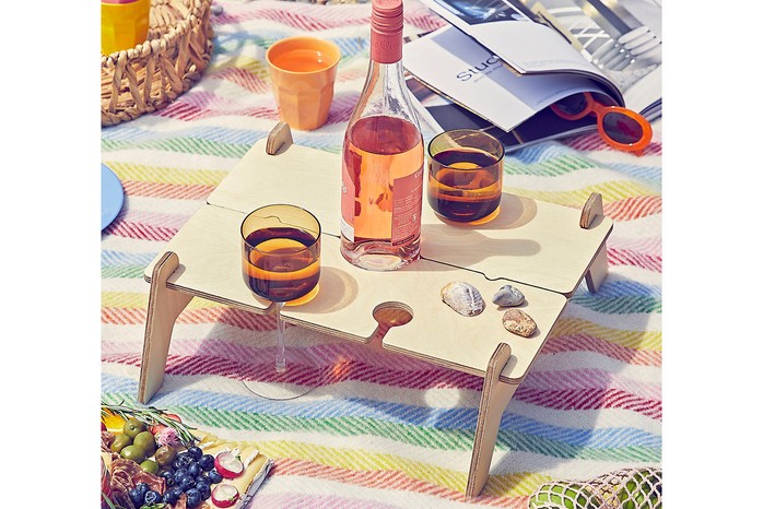 Personalised Portable Picnic Table Wine Holder, Not On The High Street, £39.95 copy