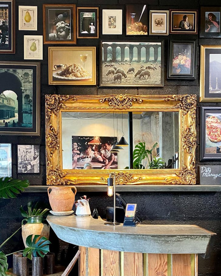 Inside Romulus & Remus, one of Auckland's best Italian restaurants. 