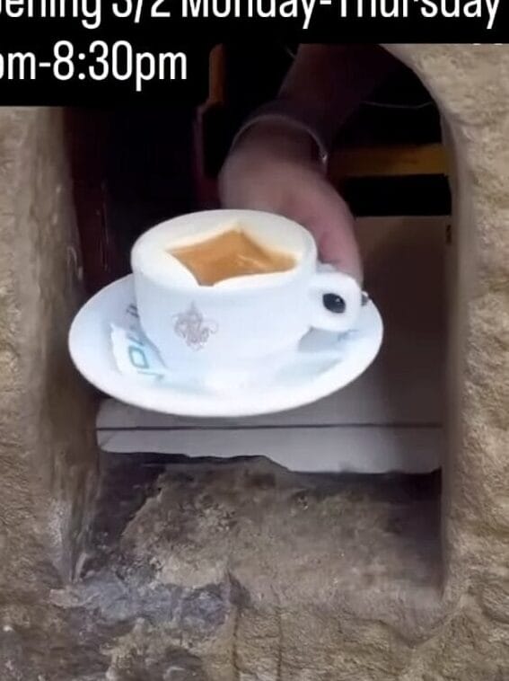 Originating in Florence, Italy, in the mid-1550s, wine windows were a subtle way for wine sellers to sell their wine to the public, avoid taxes, and keep themselves safe when a plague hit nearly a century later. Vivoli, which began in Florence, is bringing this tradition to Disney Springs.