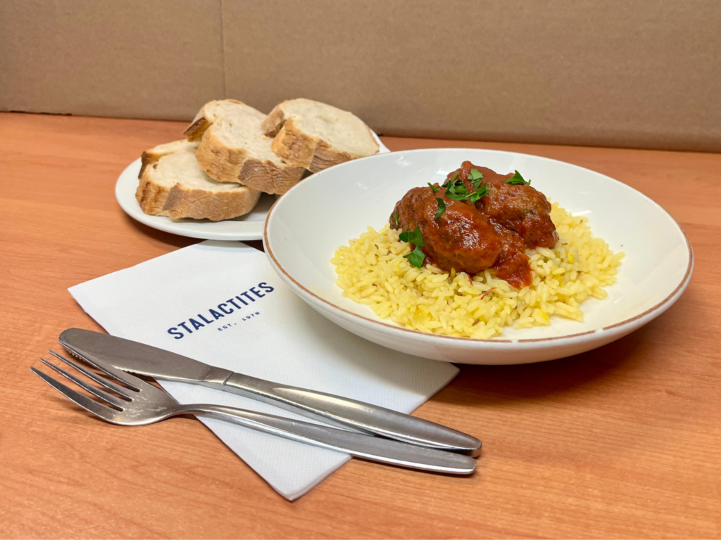 Stalactites Soutzoukakia with baked pilaf
