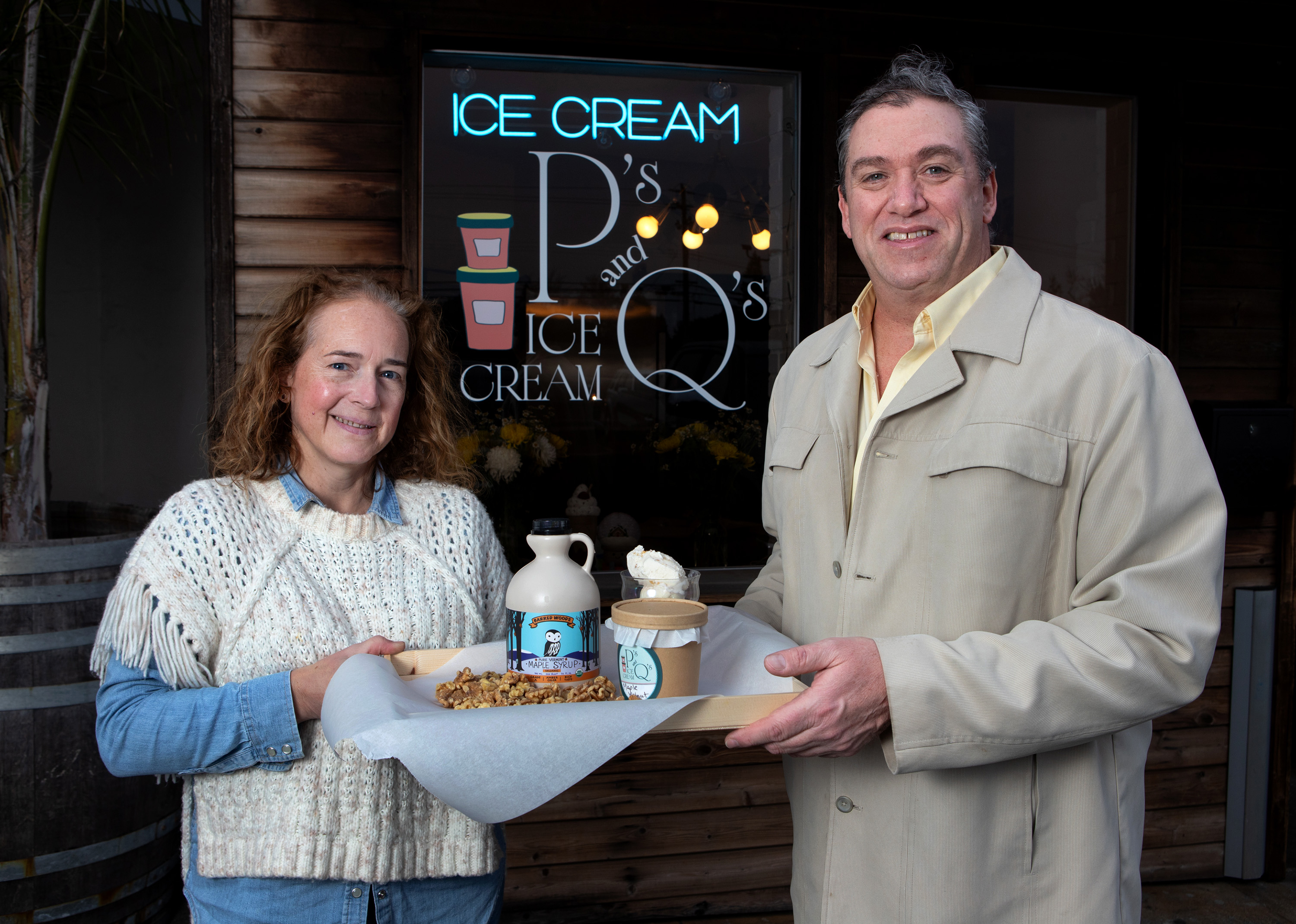 Jennifer and Michael Ingellis, owners of Pâs and Qâs Ice...