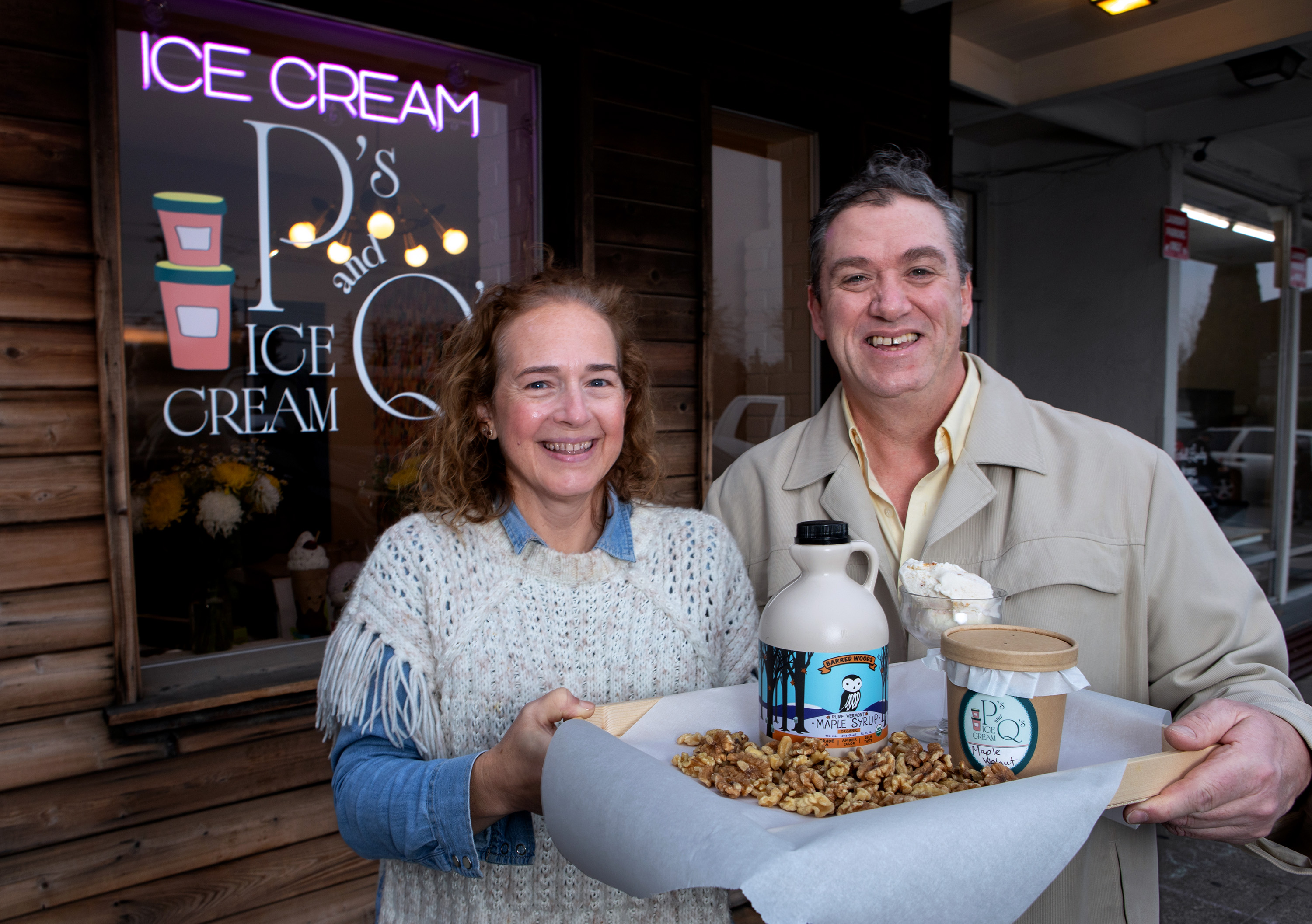 Jennifer and Michael Ingellis, owners of Pâs and Qâs Ice...