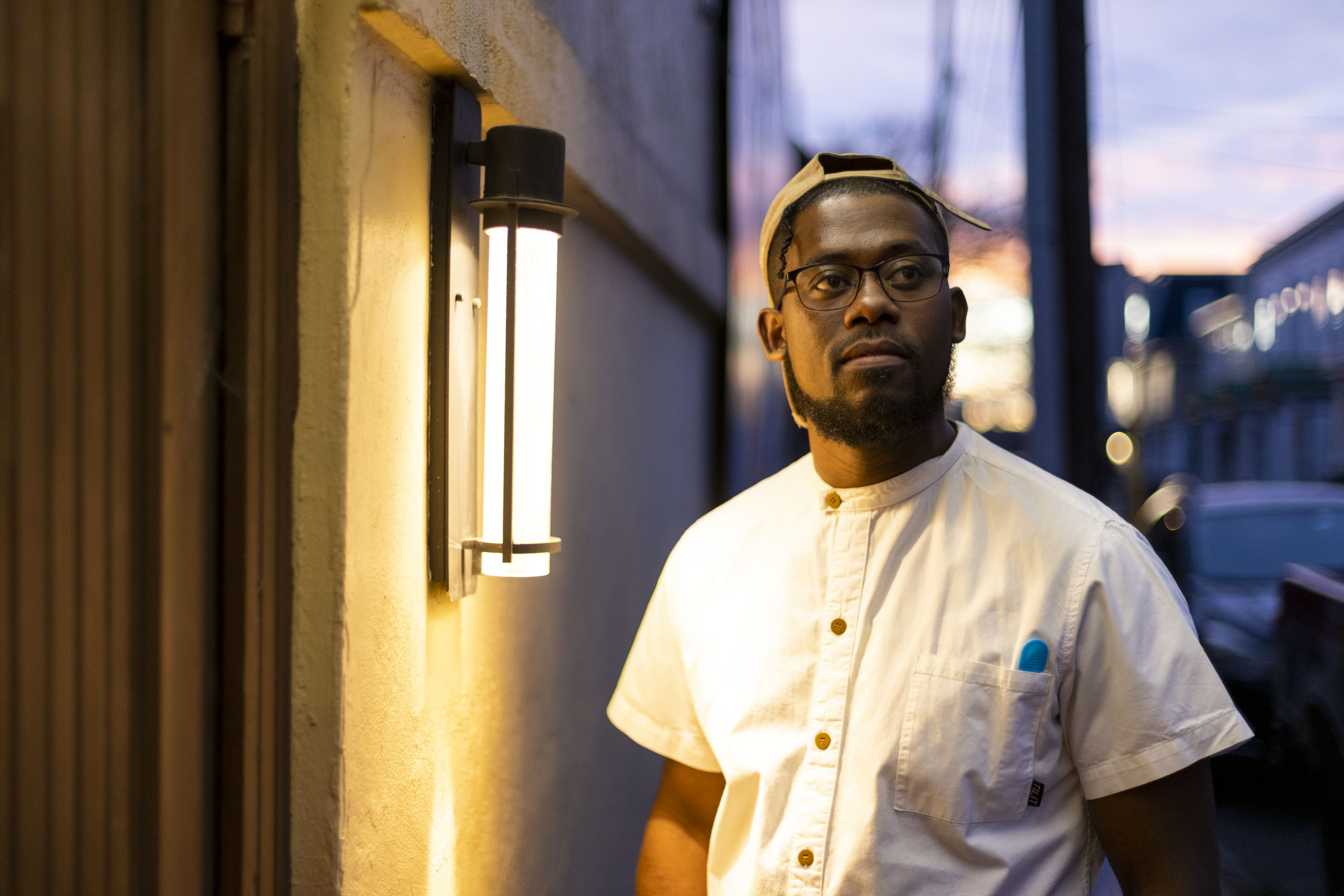 Chef Ty McDuffie outside Still Worldly Eclectic Tapas in Portsmouth...