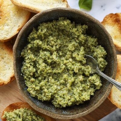 tapenade in serving bowl