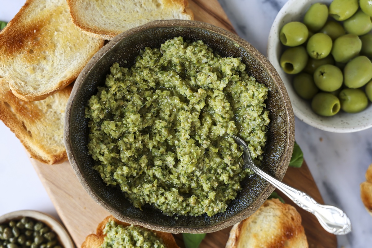 tapenade in serving bowl