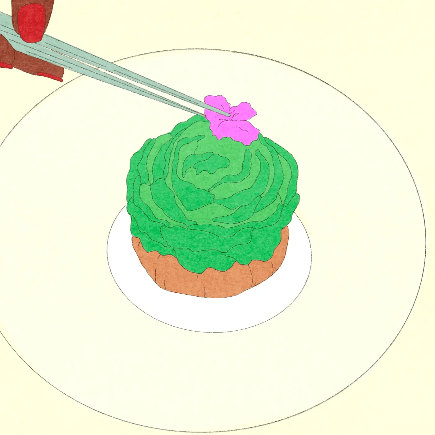 An illustration of a vegan dish