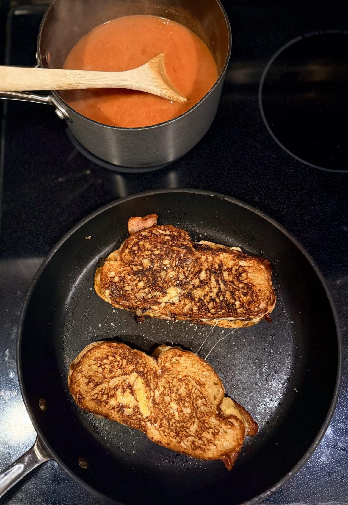 [I ate] Grilled cheese and tomato soup