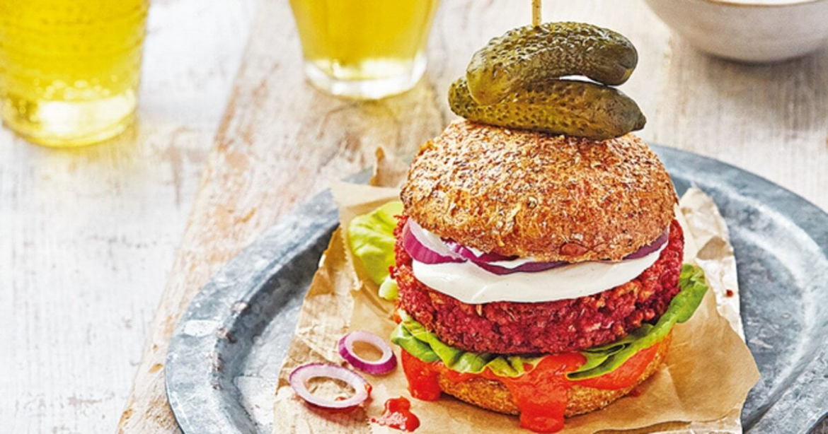 Charred Mediterranean Falafel Burger | VegNews