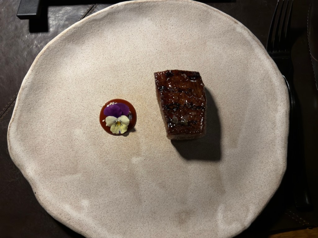 steak and sauce on a plate