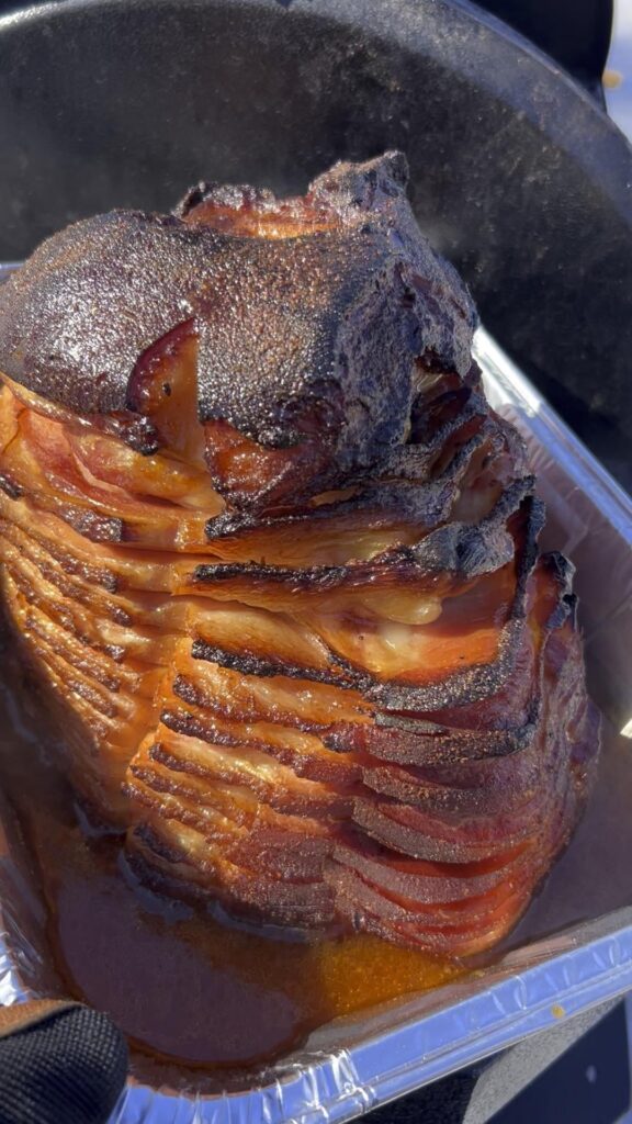 Double smoked ham