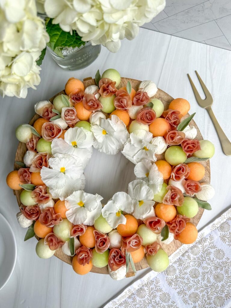 Prosciutto Melon Wreath 🧡
