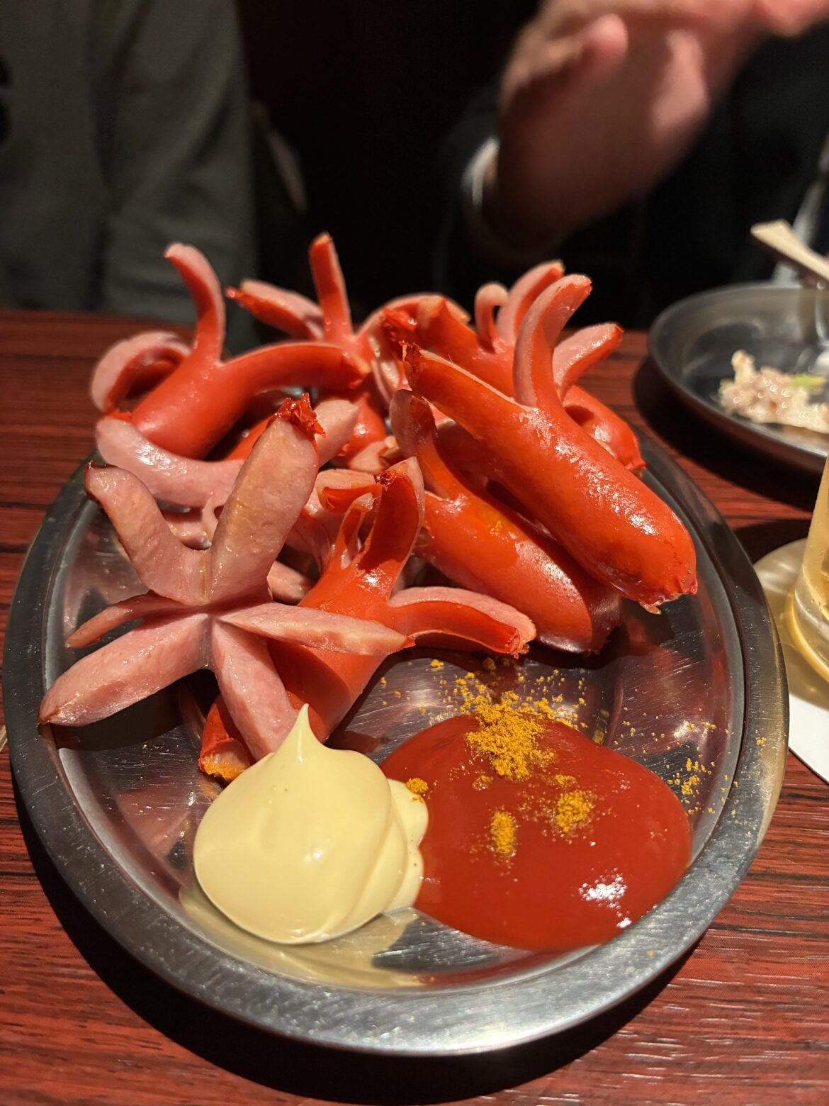 Octopus shaped sausage