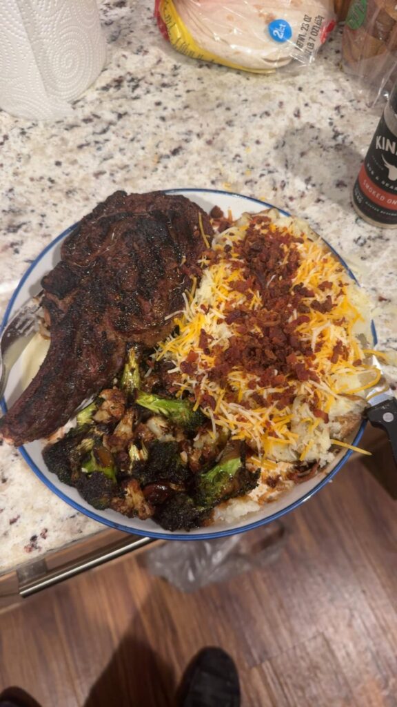 Rate my steak dinner?