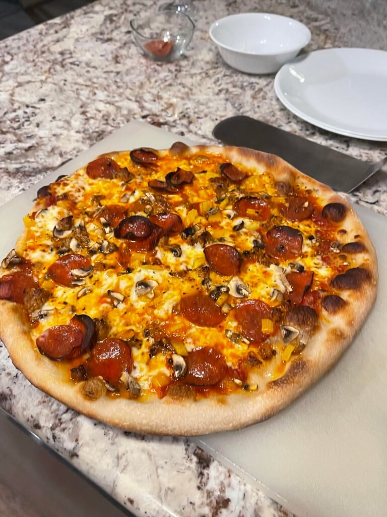 Meat lovers pizza