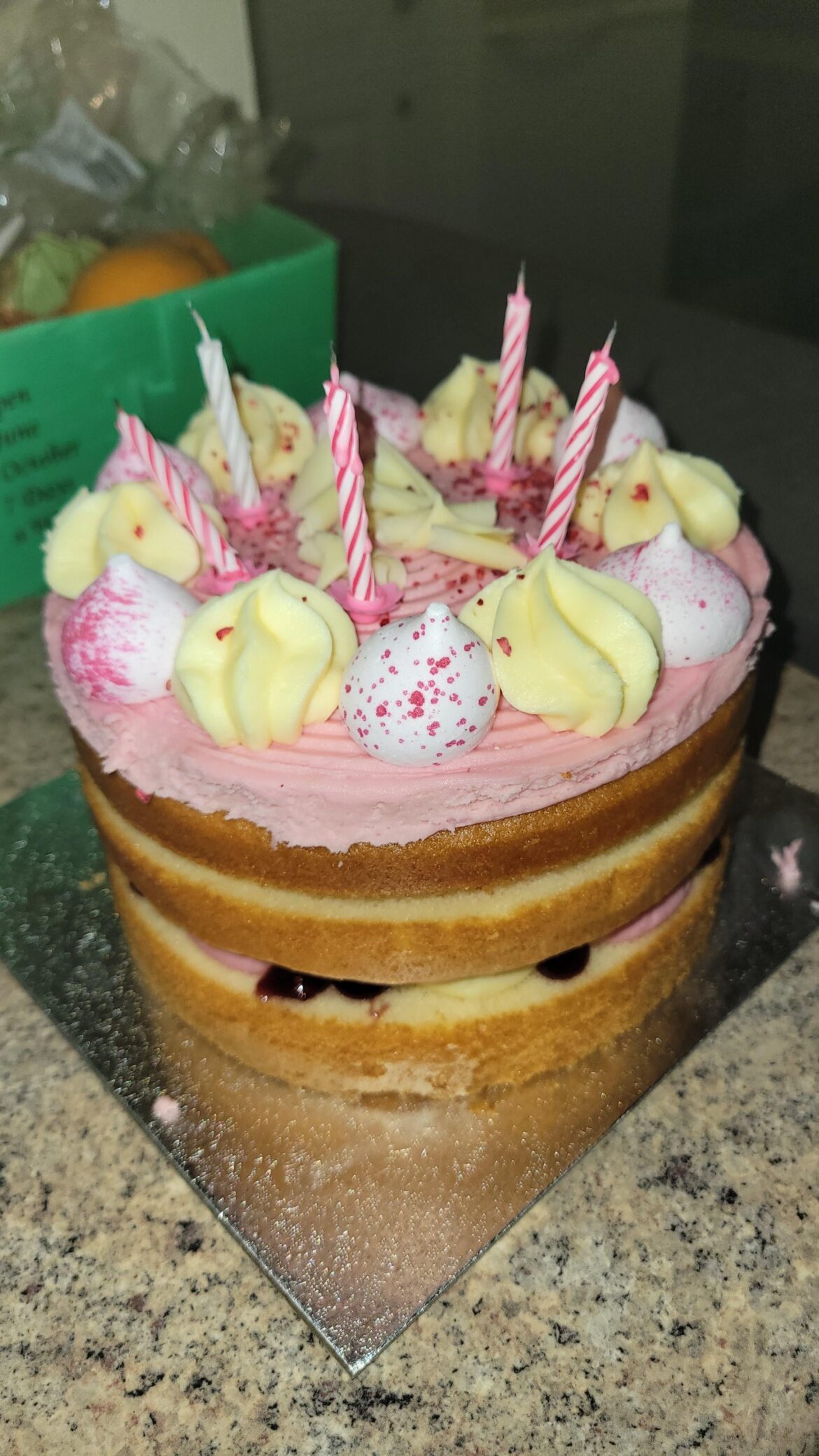 Raspberry ripple cake for my 24th birthday today!
