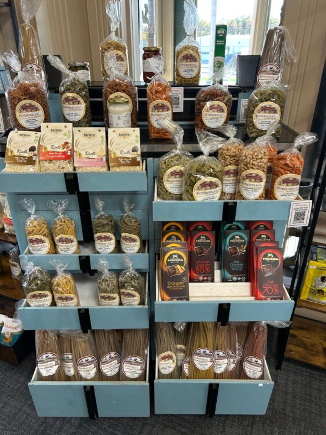 Italian favorites line the shelves at Donnici's, from artisan pastas and risottos to rich Perugina chocolate, everything you need for an authentic Italian meal at home.