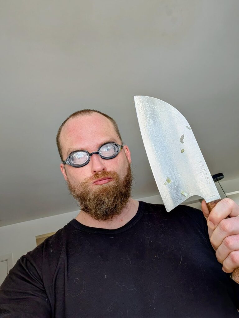 Busted out my prescription swimming goggles to chop 4.2 kg of onions