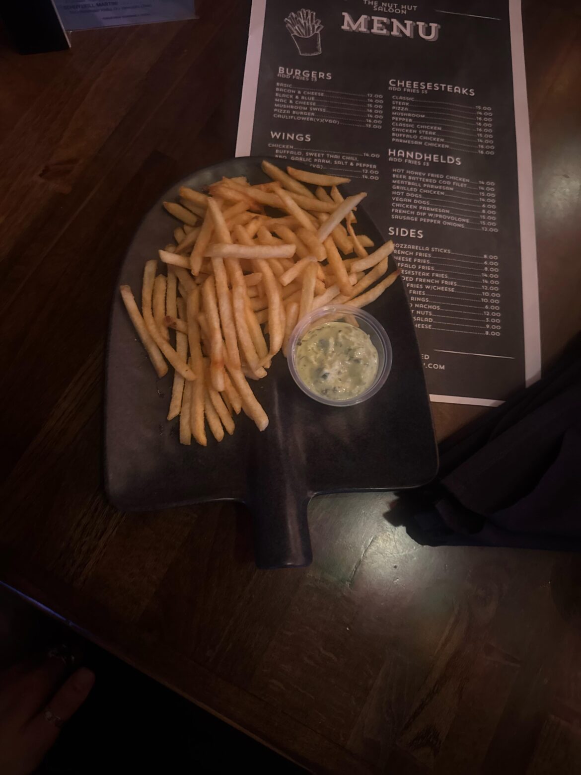 Fries served on a shovel