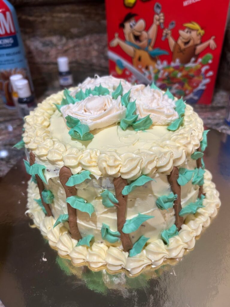 Vanilla Bean Cake with a Strawberry Custard Filling