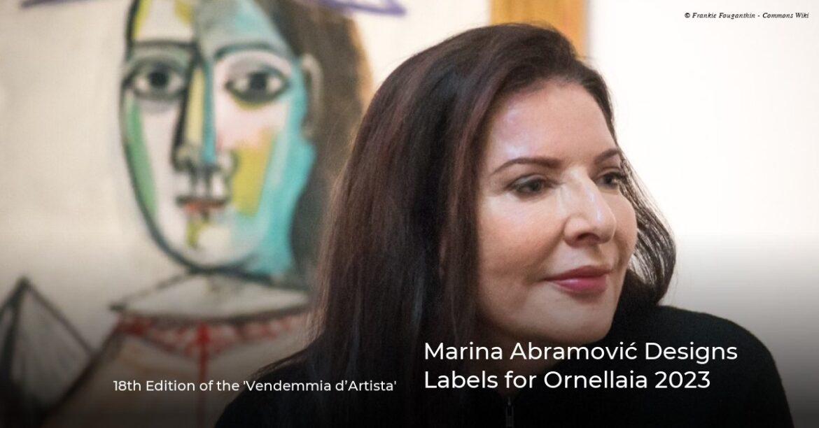 Marina Abramović Designs Labels for Ornellaia 2023