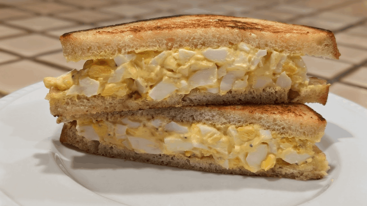 Classic egg salad sandwich