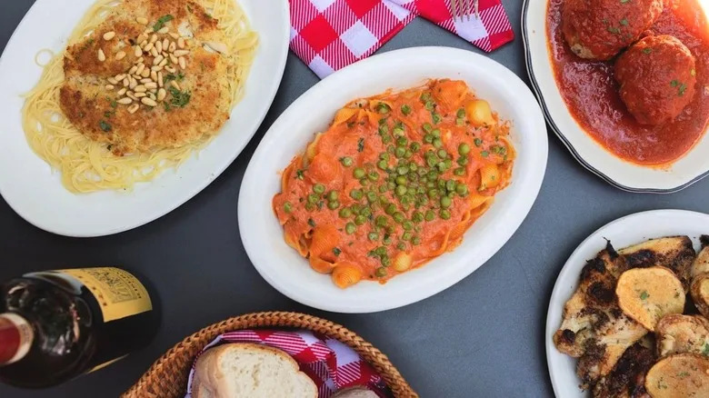 A variety of Italian dishes served at Tufano's