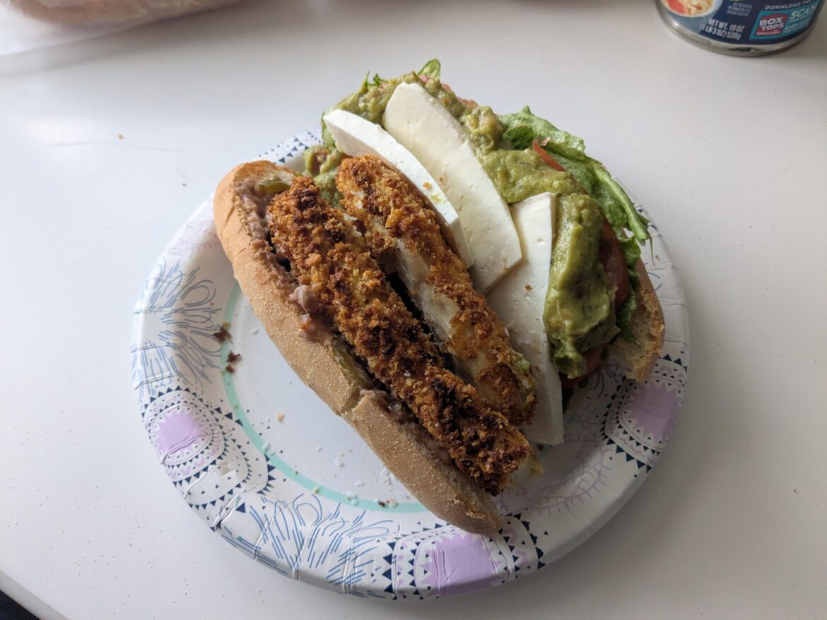 Chicken Torta first attempt. So good but needs work. Constructive criticism welcome!