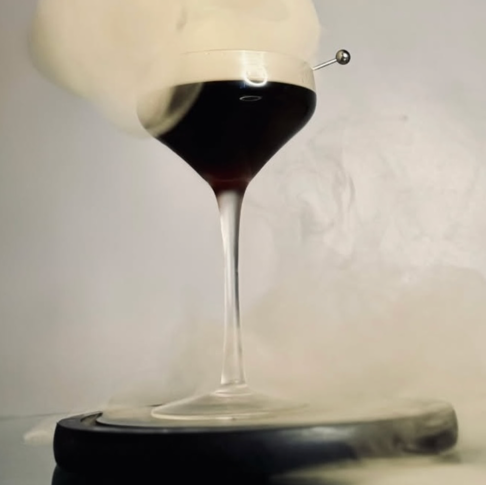 cocktail with smoke