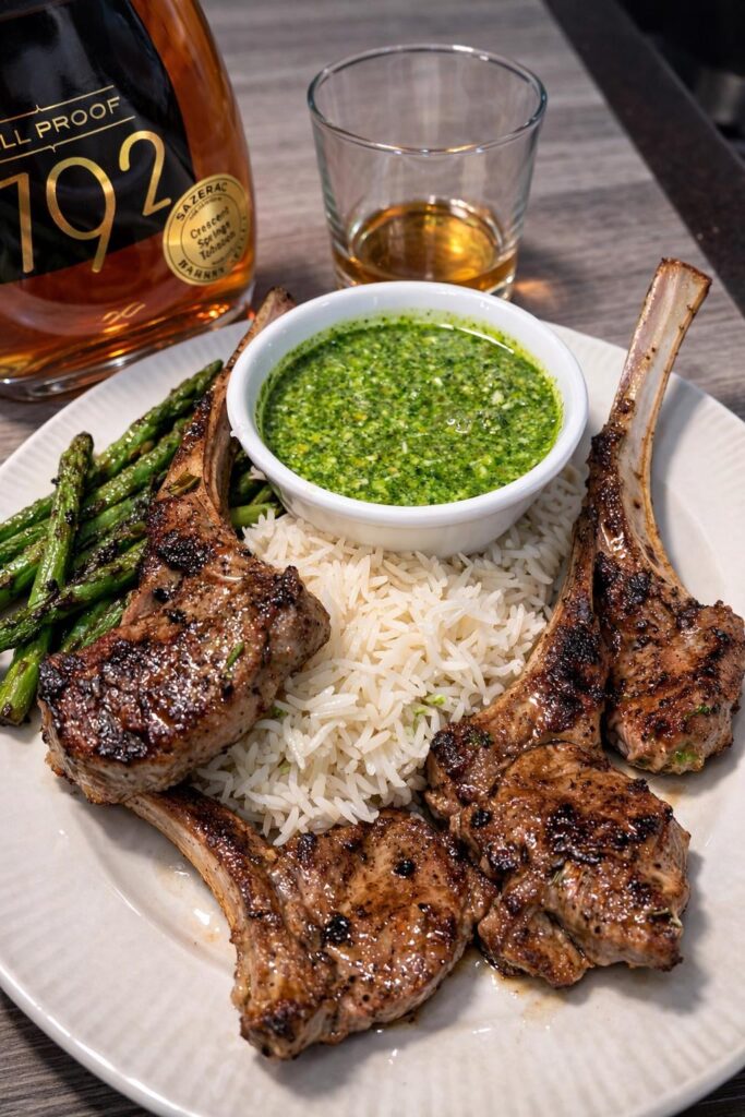 Lamb chops with a mint pesto 🫶🏼