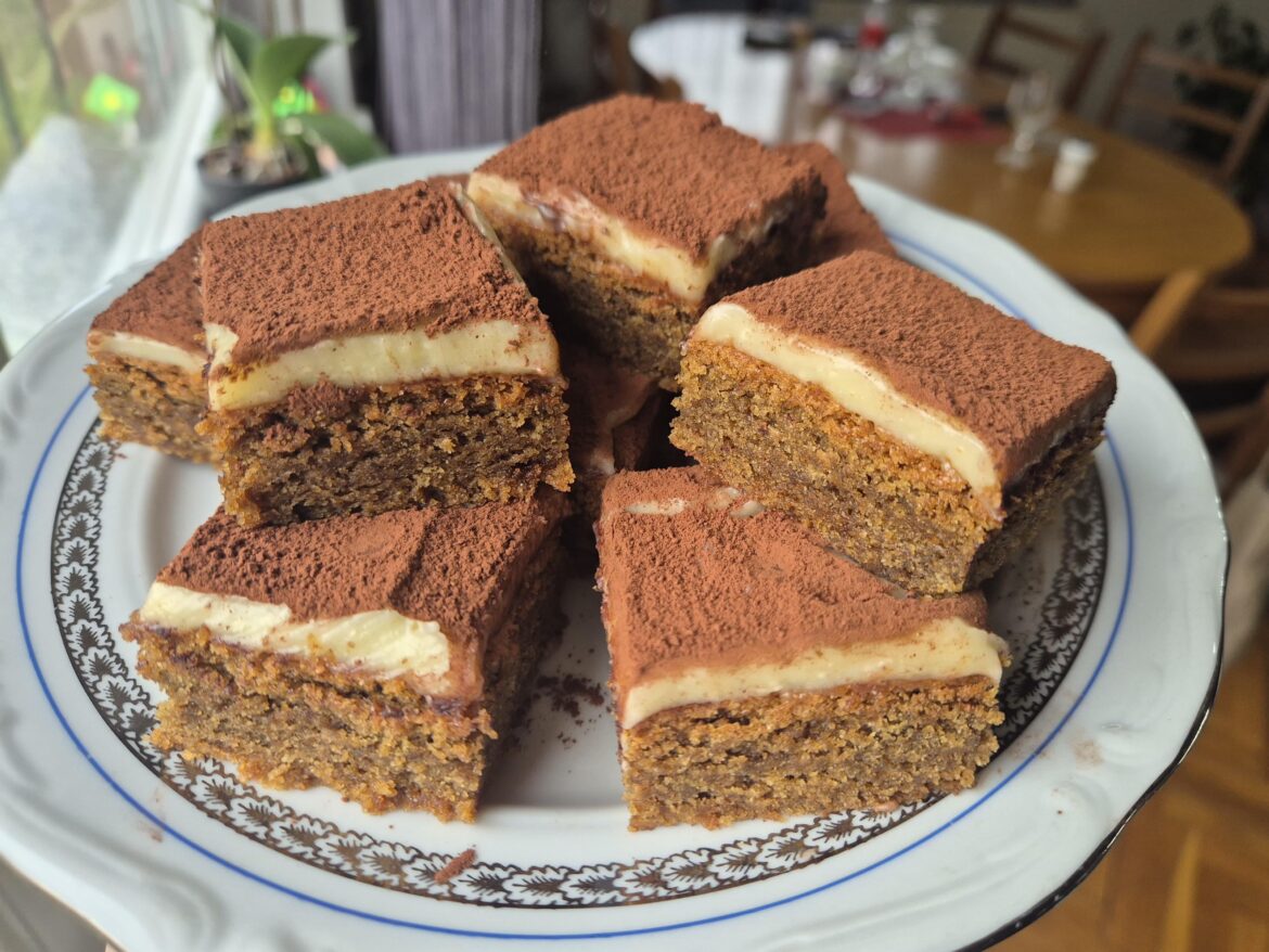 I had just enough leftover mascarpone to try a new recipe so here are some tiramisu blondies