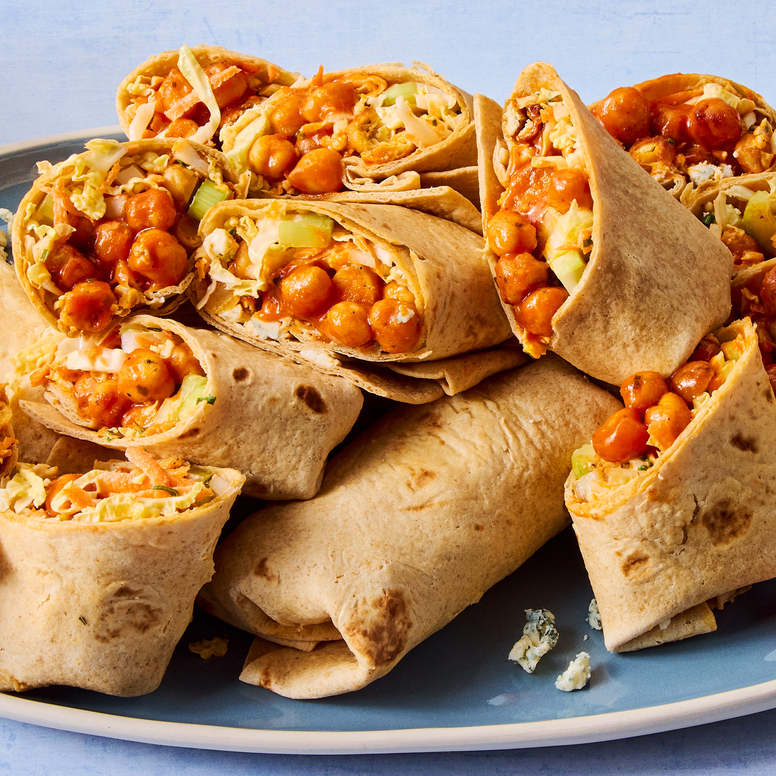 buffalo ranch chickpea wraps