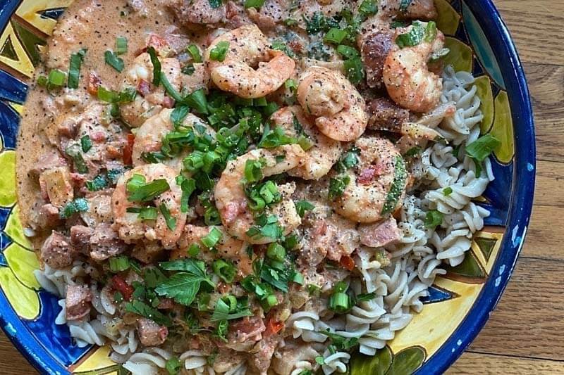 This Cajun Shrimp Pasta recipe comes with variations for a variety of dietary needs. Image: Liza Graves