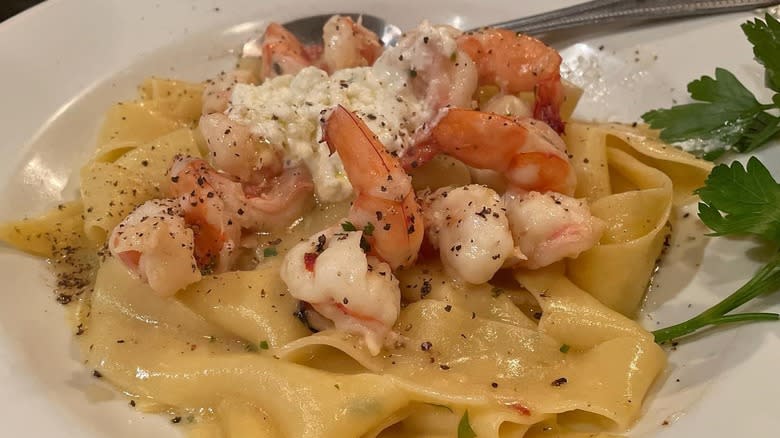 A platre of lobster pappardelle at Cafe 2825 in Atlantic City